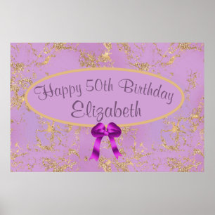 Affiche Purple Gold Foil 50e anniversaire grand