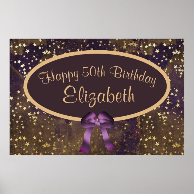 Affiche Purple Gold Stardust 50e anniversaire (Devant)