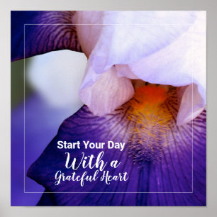 Affiche Purple Iris Photo Citation Coeur Grateful