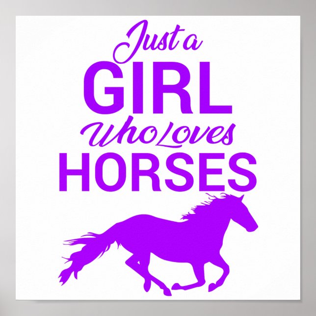 Affiche Purple Juste Une Fille Qui Aime Les Chevaux (Devant)