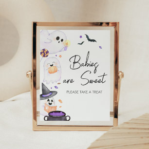 Affiche Purple Little Boo Halloween Les bébés sont doux
