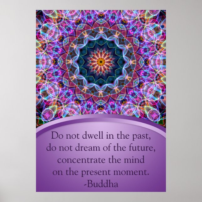 Affiche Purple Lotus Mandala (Devant)