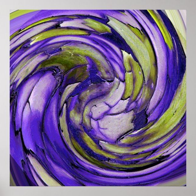 Affiche Purple N Lime Art Abstrait (Devant)