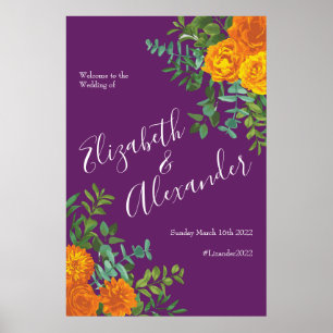 Affiche Purple Orange Rose Wedding Spring