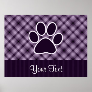 Affiche Purple Paw Print