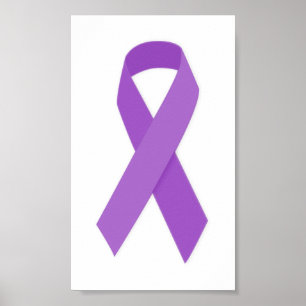 Affiche PURPLE RIBBON CAUSE le soutien à la maladie d'Alzh
