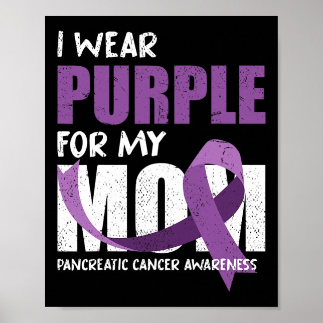 Affiche Purple Ribbon Fighter Maman Pancreatic Cancer Awar (Devant)