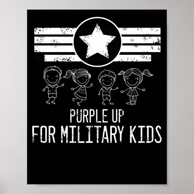 Affiche Purple Up for Military Kids (Devant)