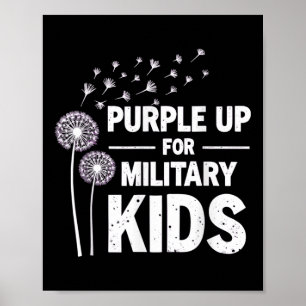 Affiche Purple Up For Military Kids Dandelion Avril Award