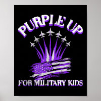Purple Up For Military Kids Day Enfants Américains