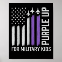 Purple Up For Military Kids Drapeau Usa Military C