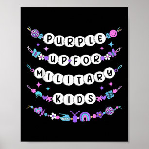 Affiche Purple Up For Military Kids Friendship Bracelets K