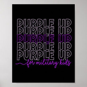 Affiche Purple Up For Military Kids Military Child Mois B