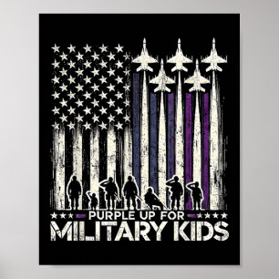 Affiche Purple Up For Military Kids - Mois De La Militar