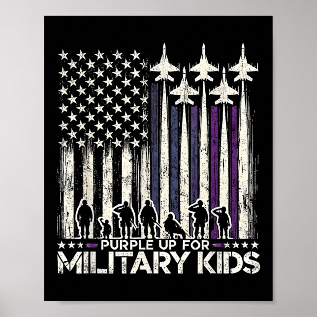 Affiche Purple Up For Military Kids - Mois De La Militar (Devant)
