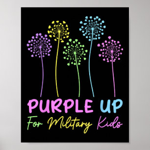 Affiche Purple Up For Military Kids - Mois De La Militar