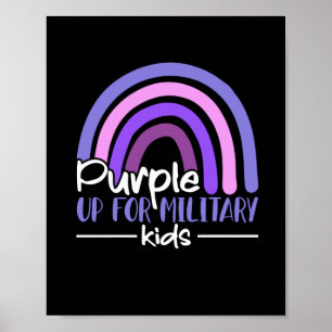 Affiche Purple up pour enfants militaires Arc en ciel Enfa