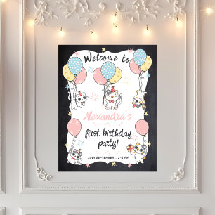 Affiche PurrFparfaitement One : Thème Chat 1ère fête d'ann