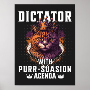 Affiche Pursuasion Agenda Funny Bossy Cat