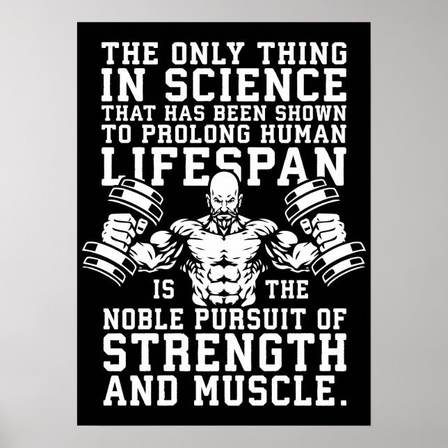 Affiche Pursuit Of Strength and Muscle - Old Man Workout (Devant)