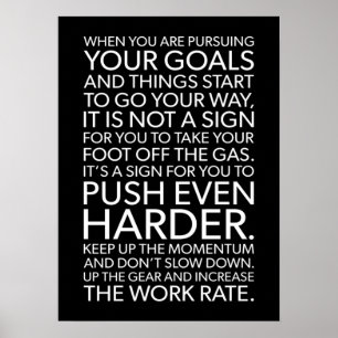 Affiche Push Harder - Motivation du succès