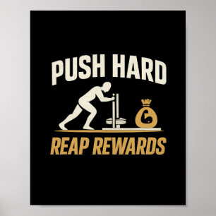 Affiche Push Reap Rewards Gym entraînement Bodybuilding Ar