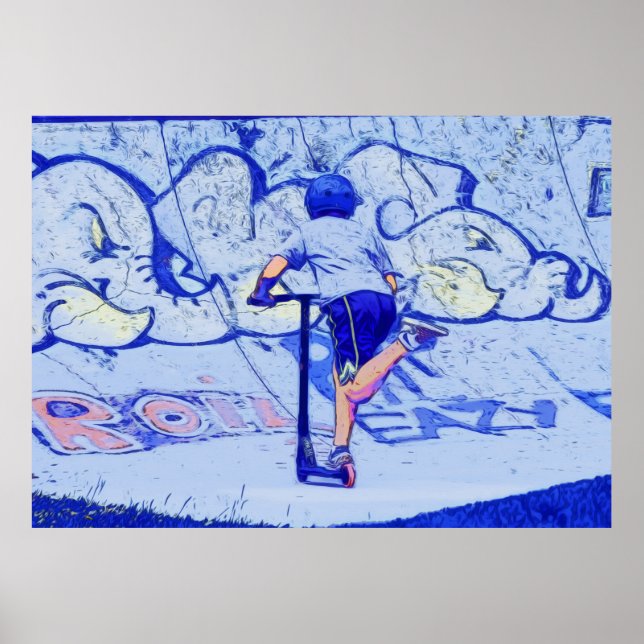 Affiche Pushin'It - Stunt Scooter Rider (Devant)