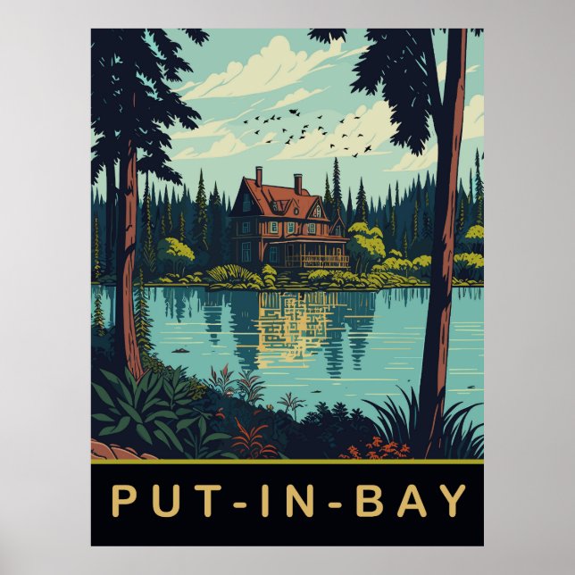 Affiche Put-In-Bay, Ohio, Voyage Ancien (Devant)