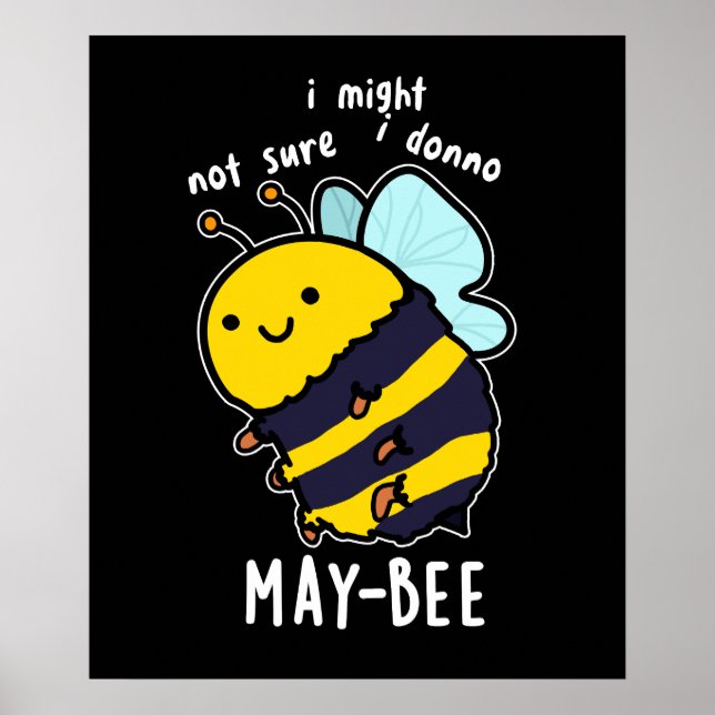Affiche Putain d'abeilles Funny Insect Bee Pun Dark BG (Devant)