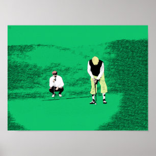 Affiche Putt - Art de golf original
