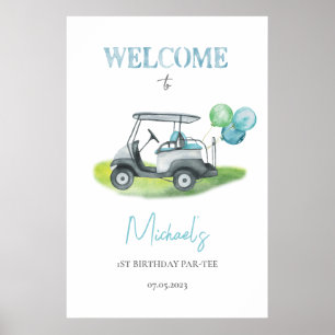 Affiche Putt Party Golf Thème Bienvenue