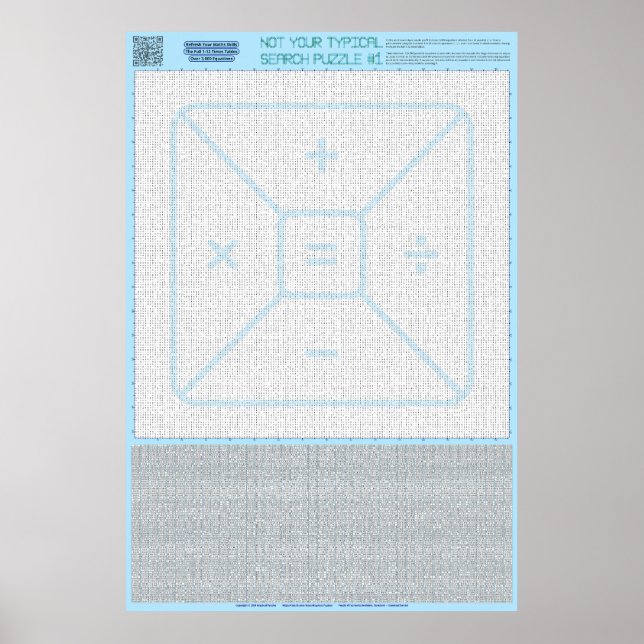 Affiche PUZZLE #1 : Equations mathématiques - Standard (Devant)