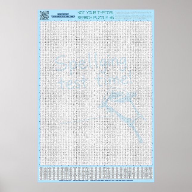 Affiche PUZZLE #4 : Mauvais orthographe - Standard (Devant)