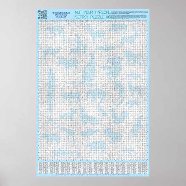 Affiche PUZZLE #6 : Groupes d'animaux - Chaotique (Devant)