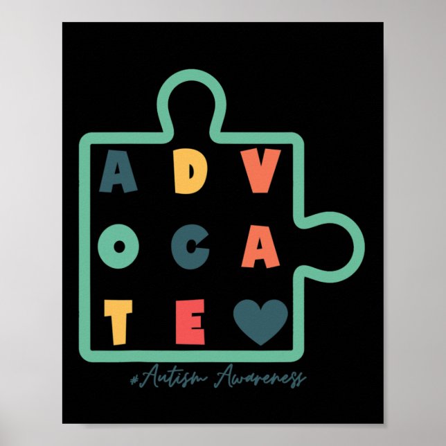 Affiche Puzzle Advocate Sensibilisation sur l'autisme Auti (Devant)