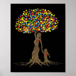 Affiche Puzzle Arbre Amour Maman Et Fille Autiste Autisme