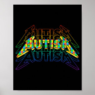 Affiche Puzzle Autisme Squelette Mème Metal Rock Musique H
