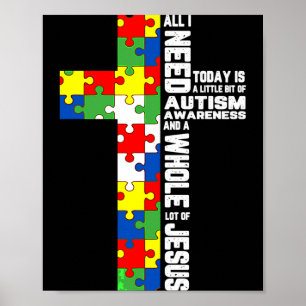 Affiche Puzzle de la croix Jésus pour la sensibilisation à