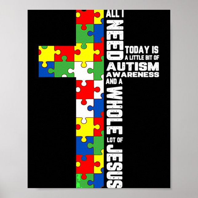 Affiche Puzzle de la croix Jésus pour la sensibilisation à (Devant)