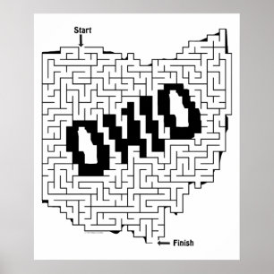 Affiche Puzzle de l'Ohio Maze
