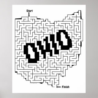 Affiche Puzzle de l'Ohio Maze