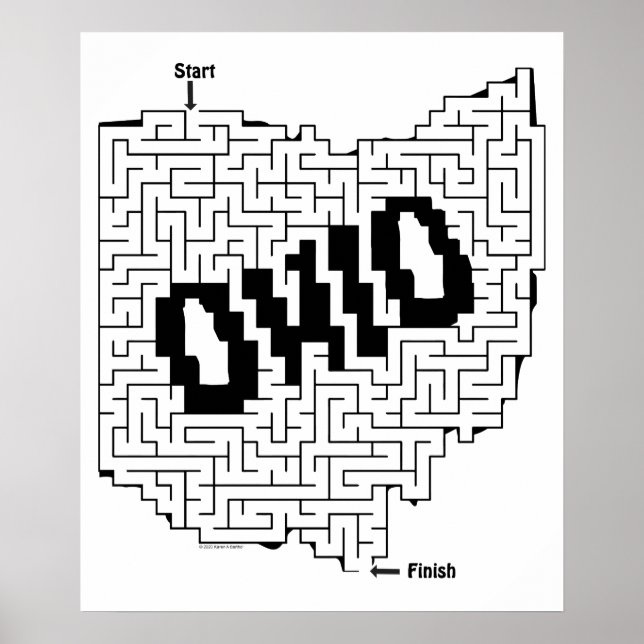 Affiche Puzzle de l'Ohio Maze (Devant)