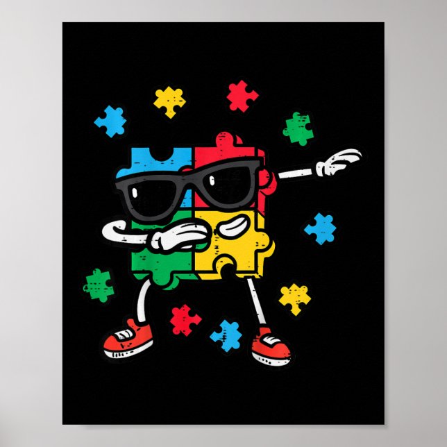 Affiche Puzzle de Sensibilisation sur l'autisme pour enfan (Devant)