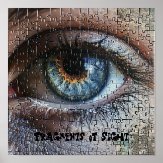 Affiche Puzzle d'oeil Iridescente