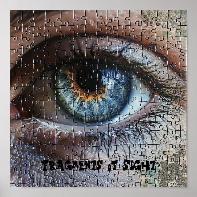 Affiche Puzzle d'oeil Iridescente (Devant)