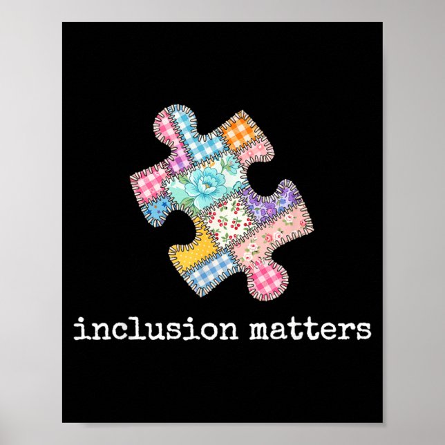 Affiche Puzzle en patchwork pour la sensibilisation et l'i (Devant)