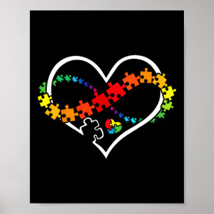 Affiche Puzzle Heart Sensibilisation sur l'autisme Support