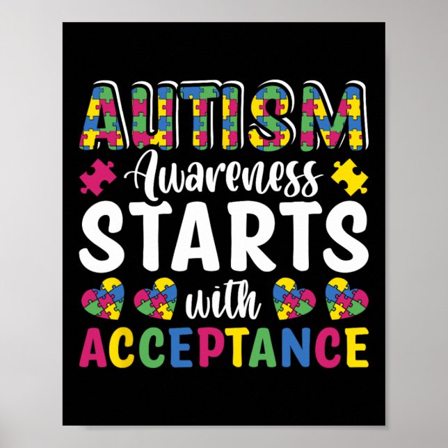 Affiche Puzzle Sensibilisation Autisme Accepter Comprendre (Devant)