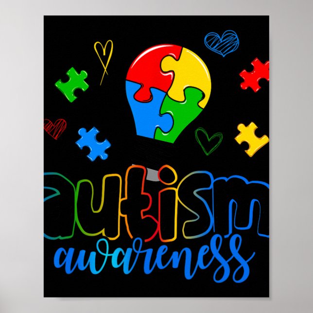 Affiche Puzzle sensibilisation sur l'autisme (Devant)