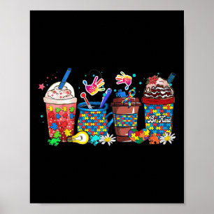 Affiche Puzzle Sensibilisation sur l'autisme Jour Café Lat